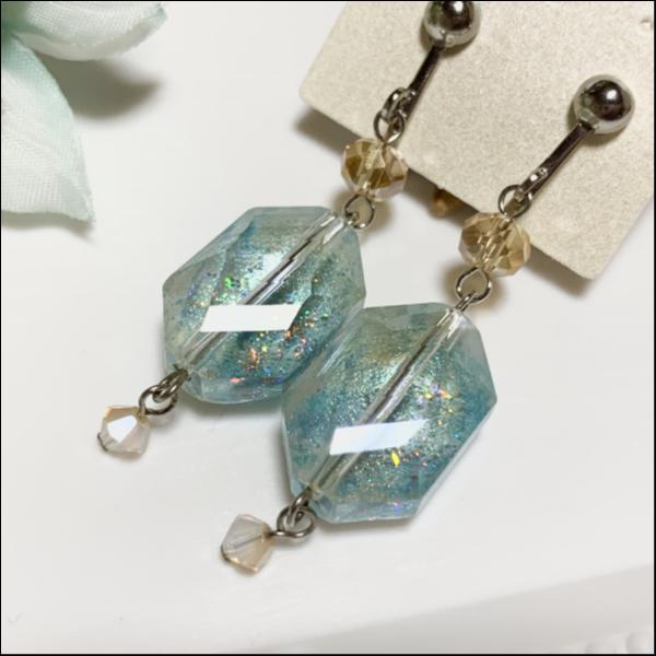ジュエルイヤリング(ブルー)