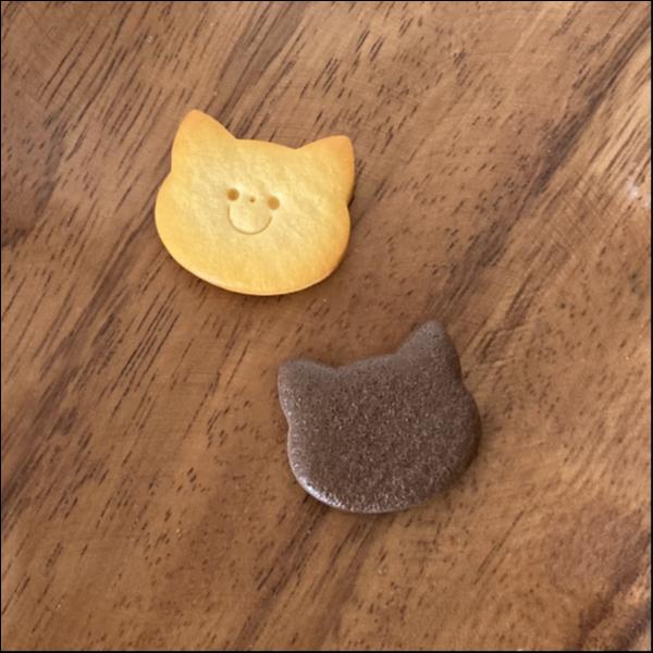 猫のクッキーマグネット（プレーン&ココアセット）NP