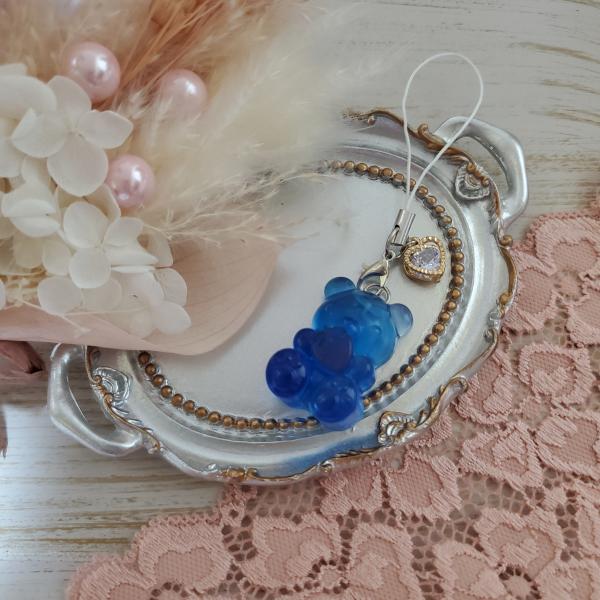 くまちゃん ストラップ(青)