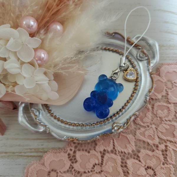 くまちゃん ストラップ(青)