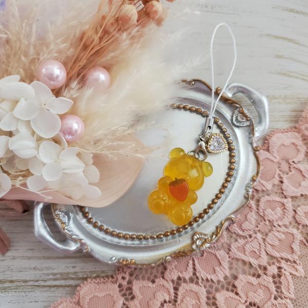 くまちゃん ストラップ(黄色)