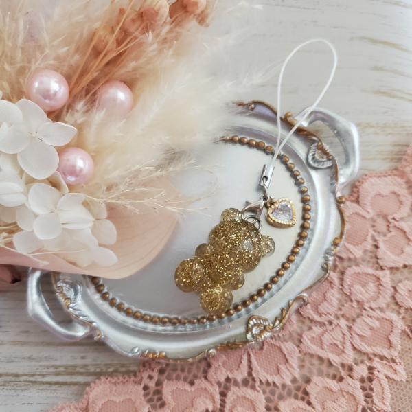 くまちゃん ストラップ(ラメ)