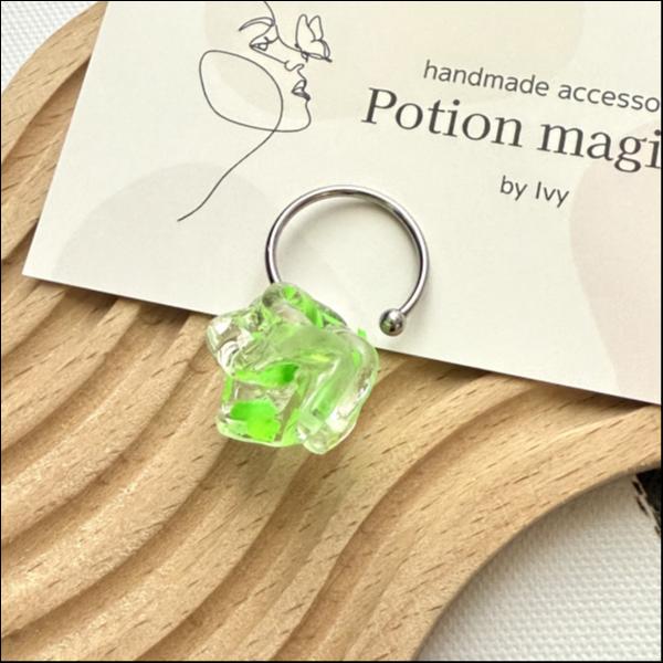 アクリルくしゅくしゅシルバーリング