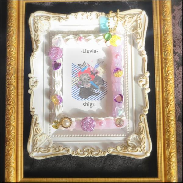 パープル✕ホワイトトレカケース