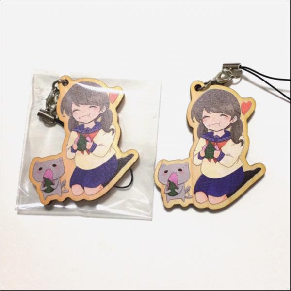 さとうちゃんとねこざわくんのウッドストラップ
