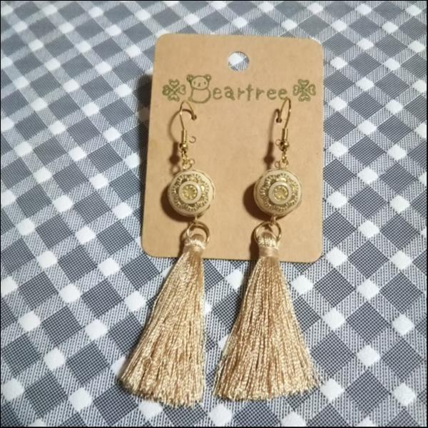タッセルピアス/シャンパン