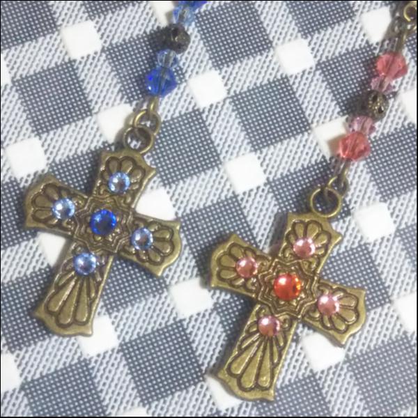 クロスストラップ2個セット(スワロフスキー)
