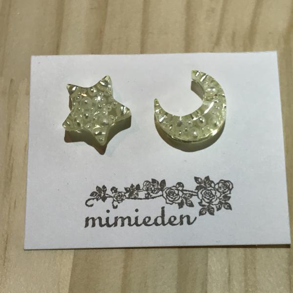 星と月のピアス