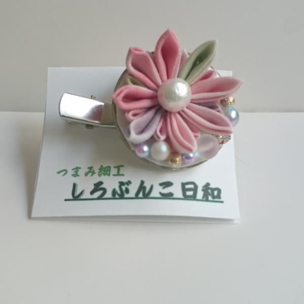 キラキラお花の2wayクリップ