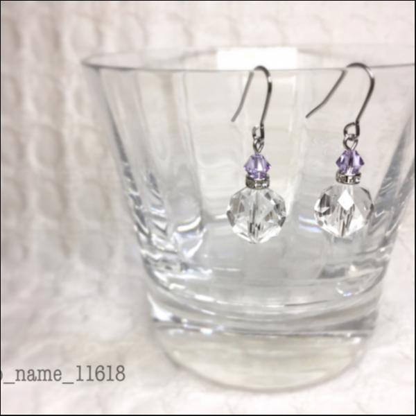 香水瓶モチーフピアス(紫)