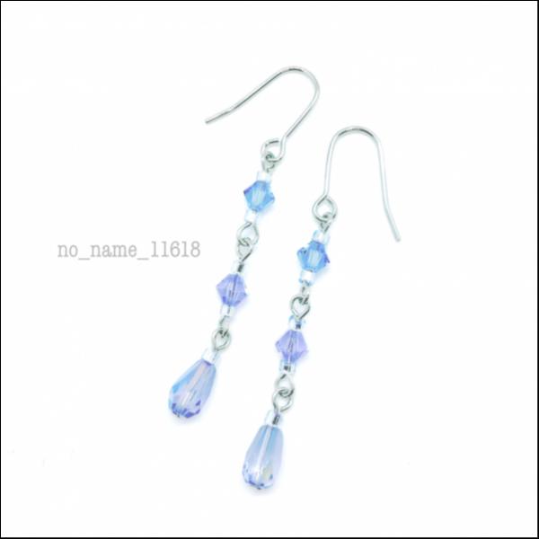 スワロの揺れるピアス(紫陽花バイオレット)