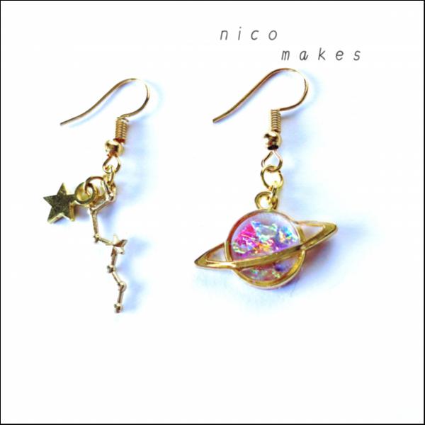 土星と流れ星*ピアス