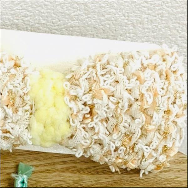 手編みのリボンバレッタ 白