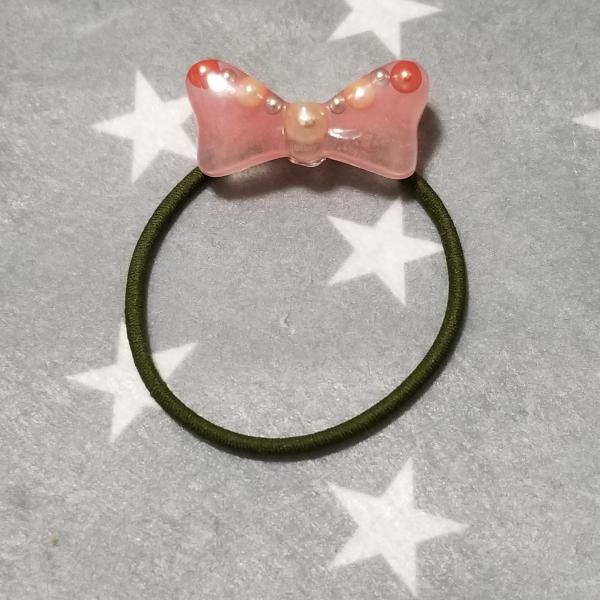 リボンヘアゴム(薄ピンク)