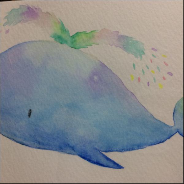 虹を作るクジラ(原画)