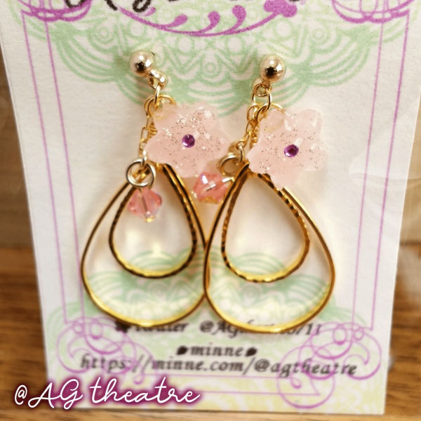 サクラのドロップピアス✿