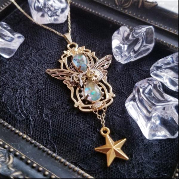 pendule papillon─ルージュ