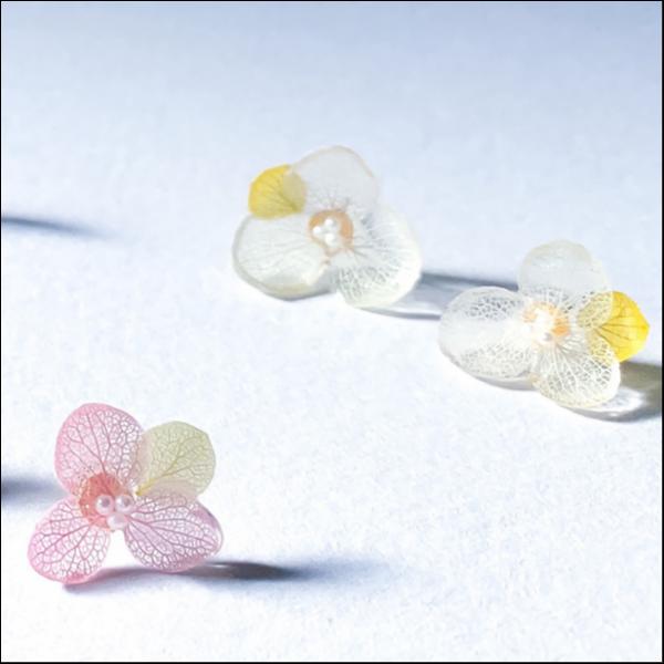 紫陽花-leaf-ピアス