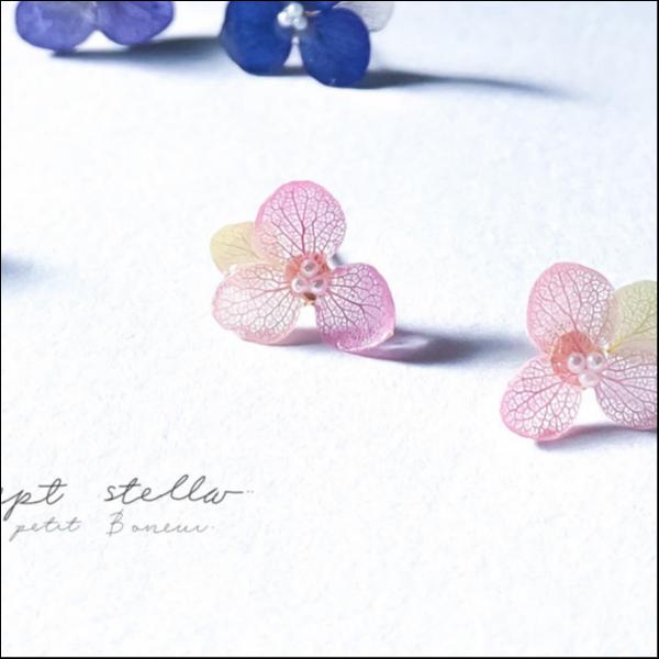 紫陽花-leaf-イヤリング