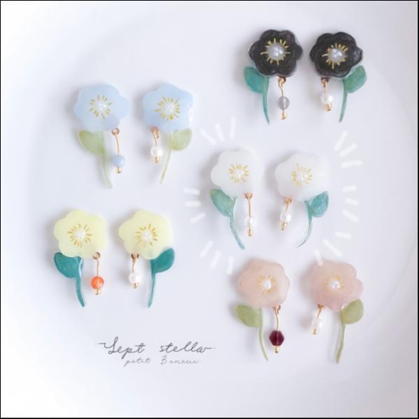 fleurir white ピアス