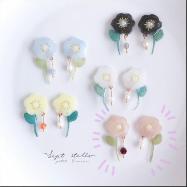 fleurir rose ピアス