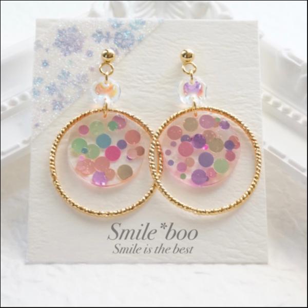 ドットプレートとサークルピアス
