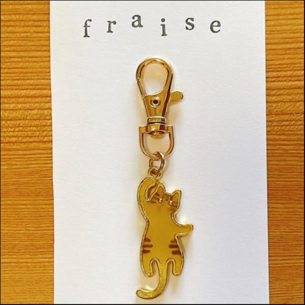 ゆらゆら茶トラ猫キーホルダー