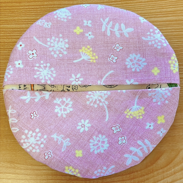 おしゃれ和風可愛い丸型鍋つかみ★【お花柄ピンク】