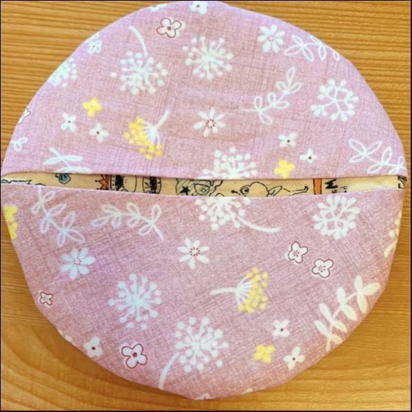 おしゃれ和風可愛い丸型鍋つかみ★【お花柄ピンク】