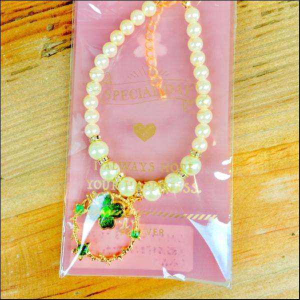 天然石付きバックチャーム(水晶)③