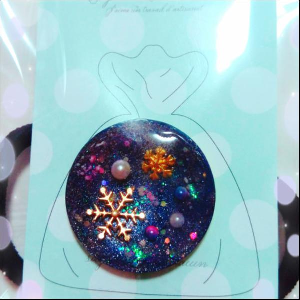 雪の結晶ヘアゴム(ダーク)