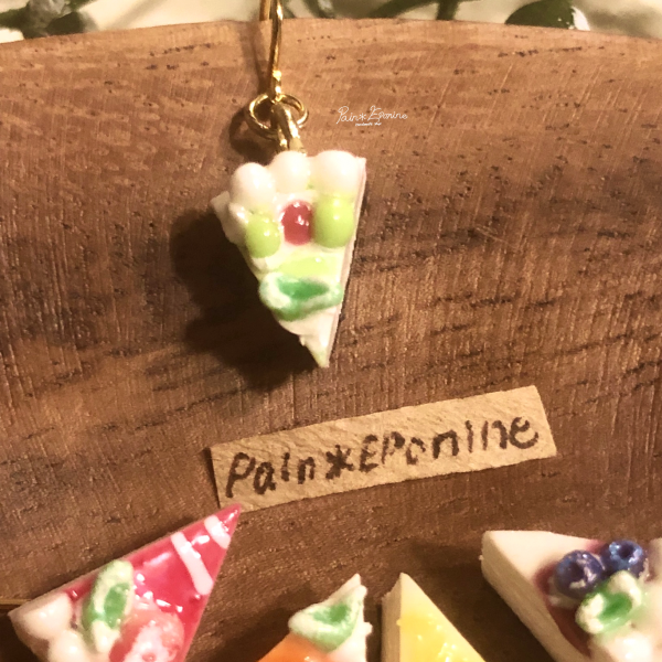 カラフルパレットチーズケーキピアス(マスカット)