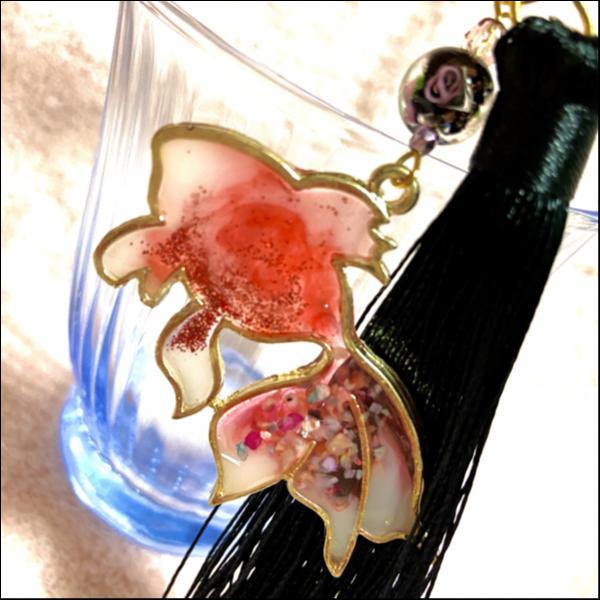 金魚さんキーホルダー 黒