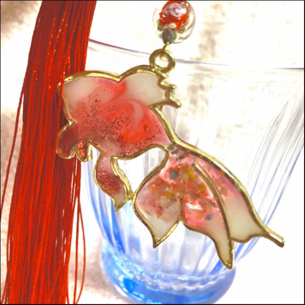 金魚さんキーホルダー 赤