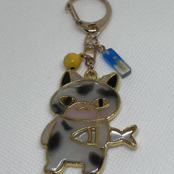 うし柄猫のキーホルダー