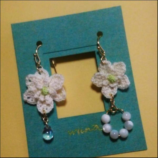 二輪草のピアス